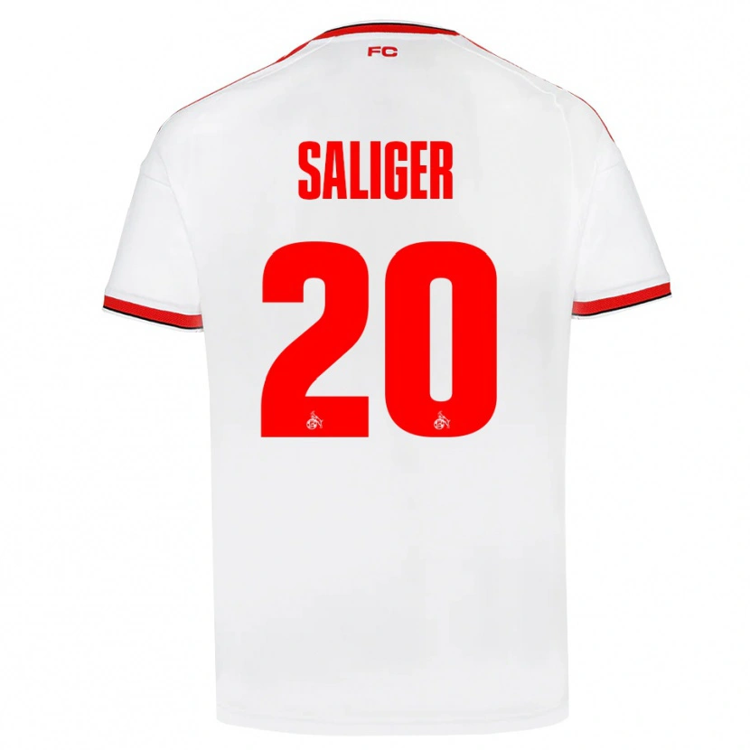 DanxenレディースJonas Saliger#20ホワイト レッド ブラックホームシャツ2026/27ジャージーユニフォーム