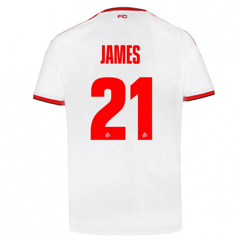 Danxenレディースマルタン・ジェームス#21ホワイト レッド ブラックホームシャツ2026/27ジャージーユニフォーム