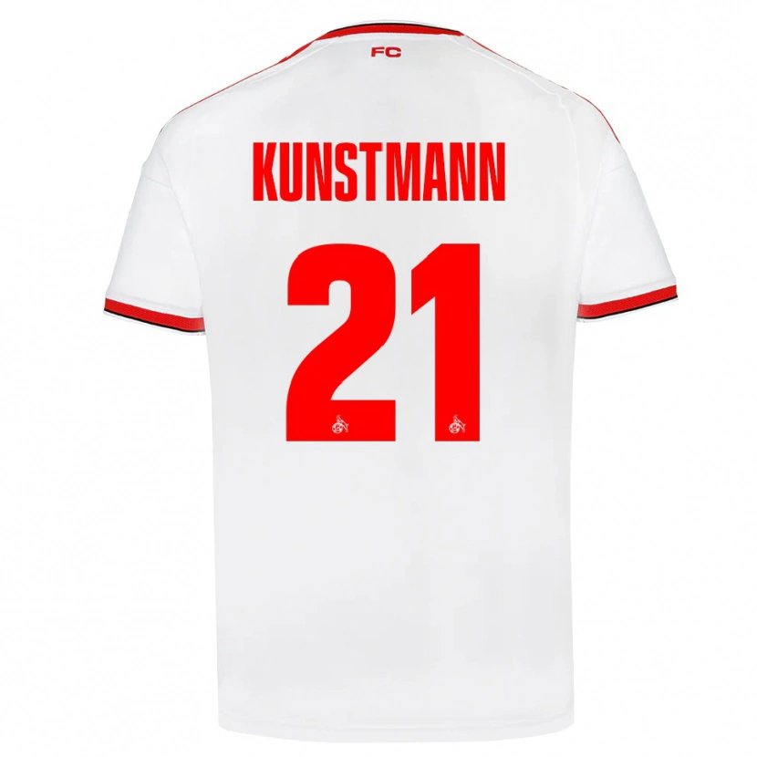 DanxenレディースJonas Kunstmann#21ホワイト レッド ブラックホームシャツ2026/27ジャージーユニフォーム