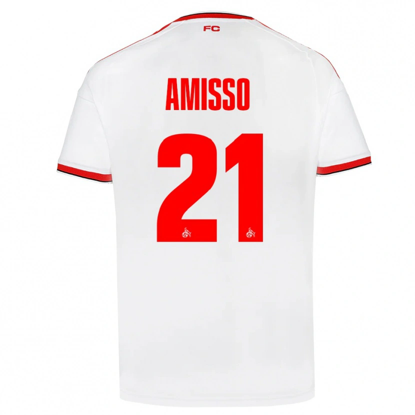 DanxenレディースGabriel Amisso#21ホワイト レッド ブラックホームシャツ2026/27ジャージーユニフォーム