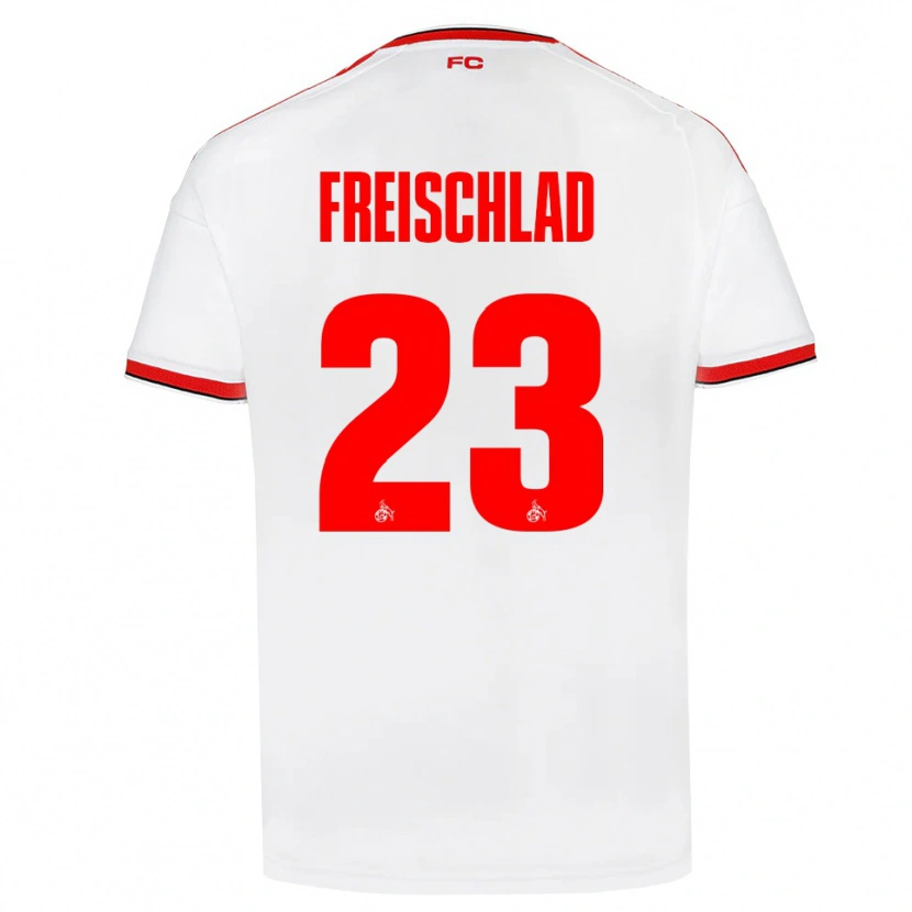 DanxenレディースYannick Freischlad#23ホワイト レッド ブラックホームシャツ2026/27ジャージーユニフォーム