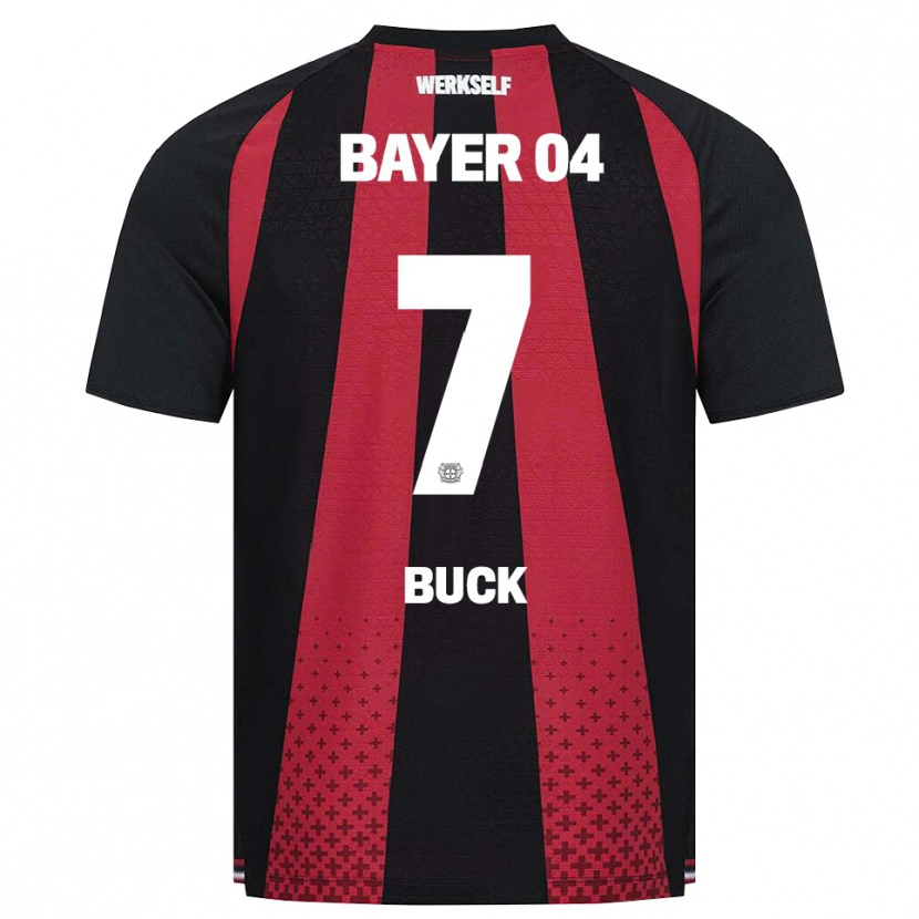 DanxenレディースDustin Buck#7ブラック ホワイト レッドホームシャツ2026/27ジャージーユニフォーム
