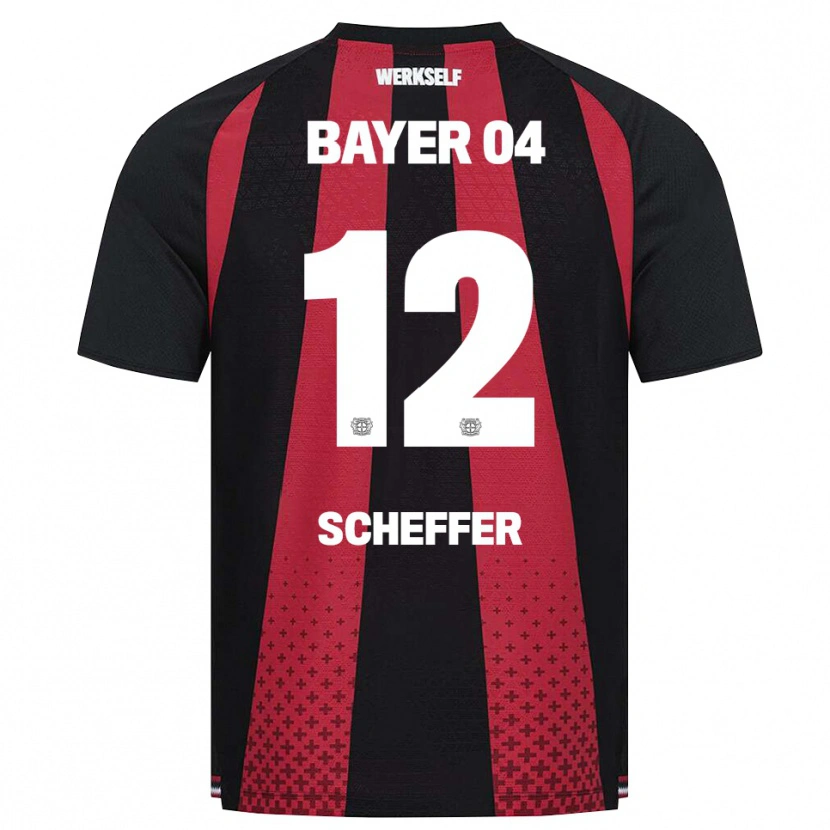 DanxenレディースDani Scheffer#12ブラック ホワイト レッドホームシャツ2026/27ジャージーユニフォーム