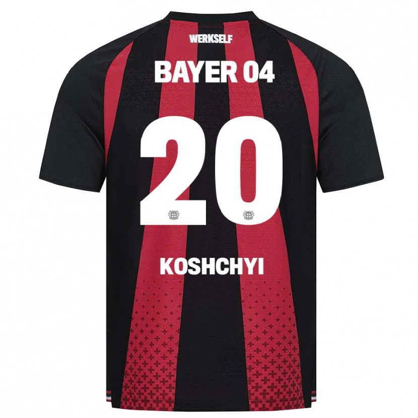 DanxenレディースYegor Koshchyi#20ブラック ホワイト レッドホームシャツ2026/27ジャージーユニフォーム