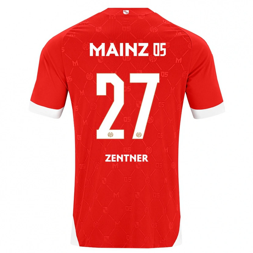 Danxenレディースロビン・ツェントナー#27レッド ホワイトホームシャツ2026/27ジャージーユニフォーム