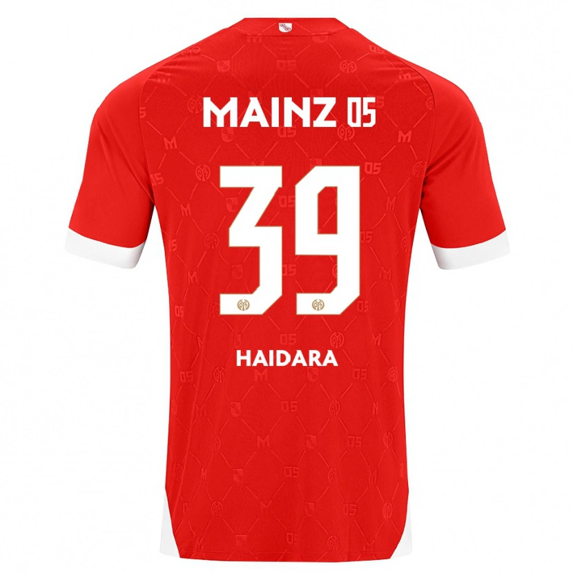DanxenレディースAlynho Haidara#39レッド ホワイトホームシャツ2026/27ジャージーユニフォーム