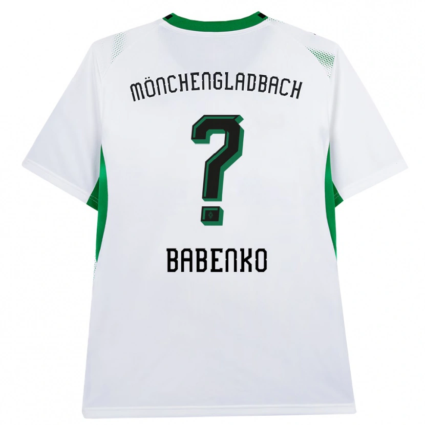 DanxenレディースArtur Babenko#0ホワイト ブラック グリーンホームシャツ2026/27ジャージーユニフォーム