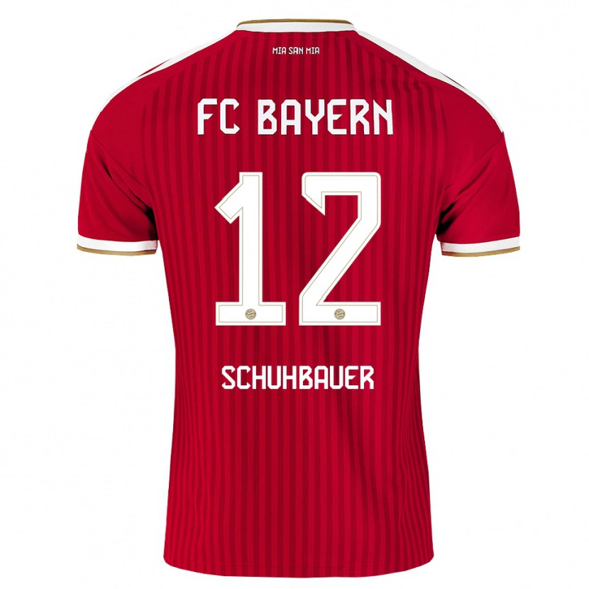 DanxenレディースMaximilian Schuhbauer#12レッド ホワイト ブルーホームシャツ2026/27ジャージーユニフォーム