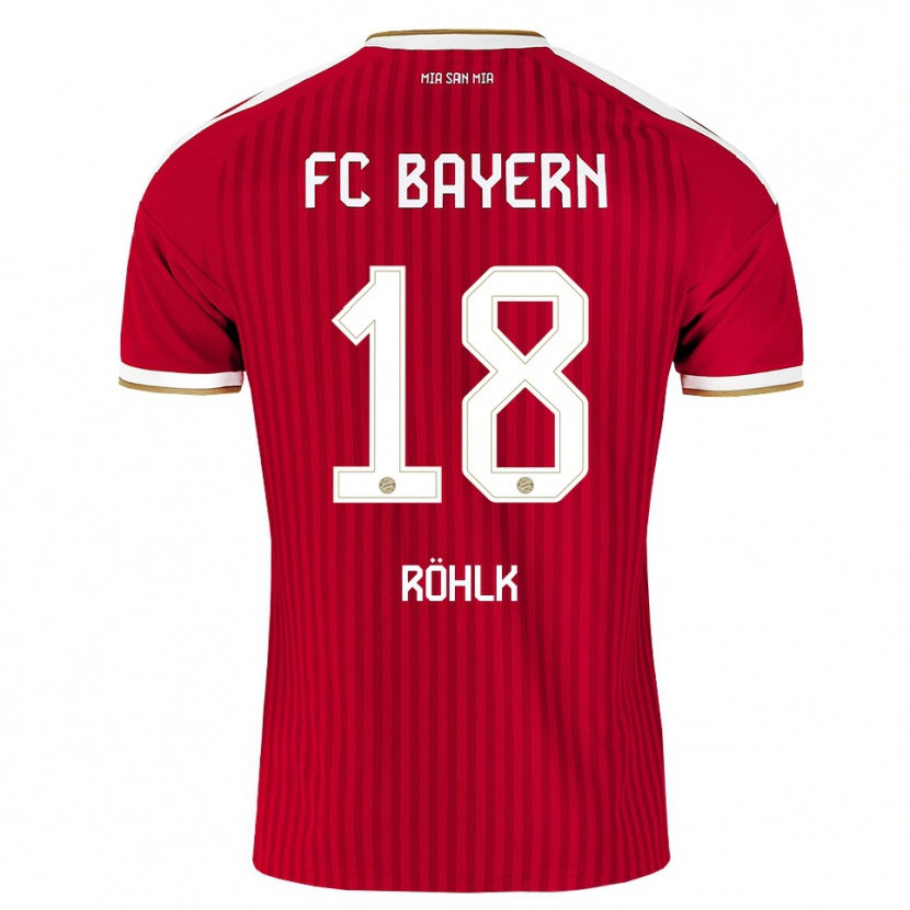 DanxenレディースJona Röhlk#18レッド ホワイト ブルーホームシャツ2026/27ジャージーユニフォーム
