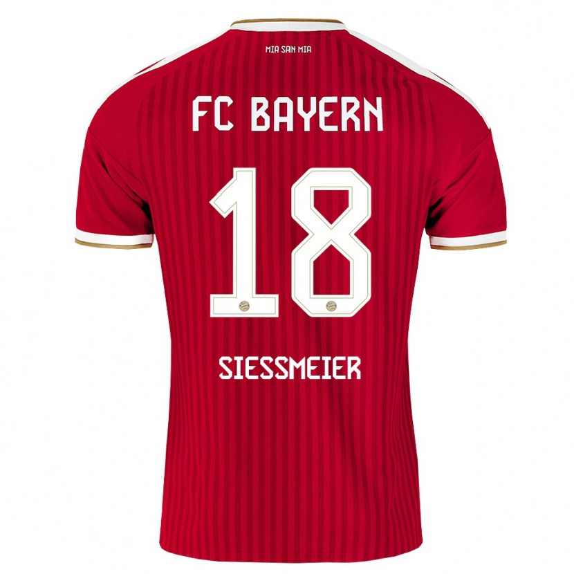 DanxenレディースMaximilian Sießmeier#18レッド ホワイト ブルーホームシャツ2026/27ジャージーユニフォーム