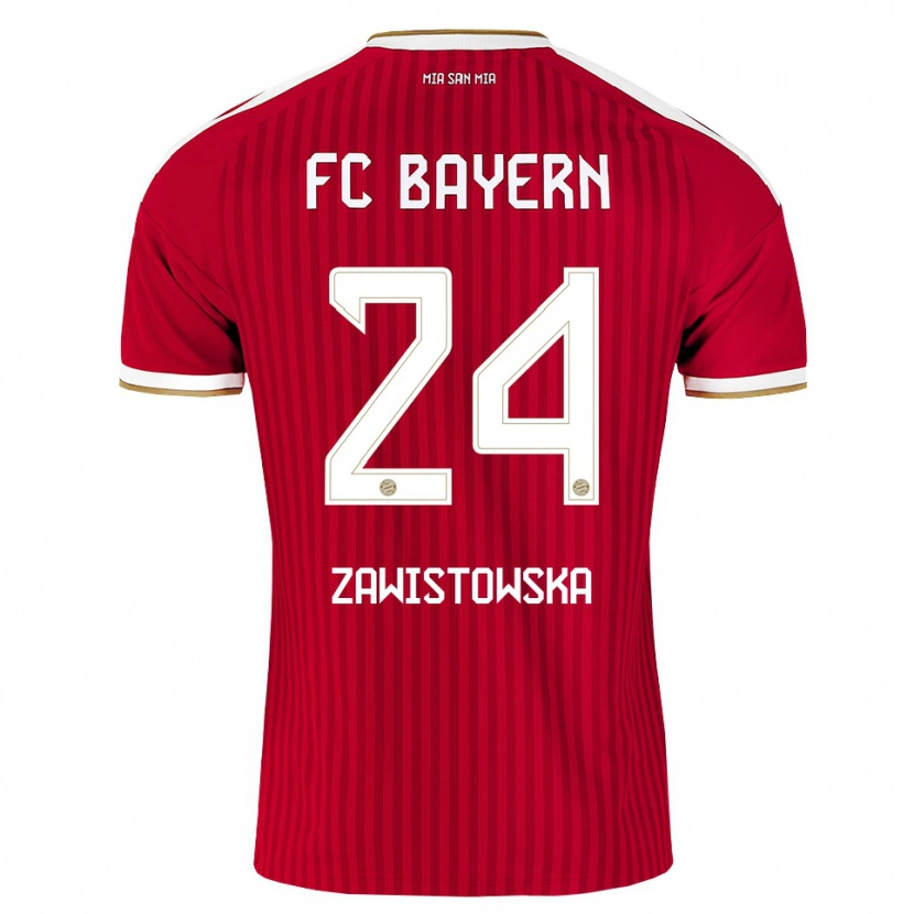 DanxenレディースWeronika Zawistowska#24レッド ホワイト ブルーホームシャツ2026/27ジャージーユニフォーム