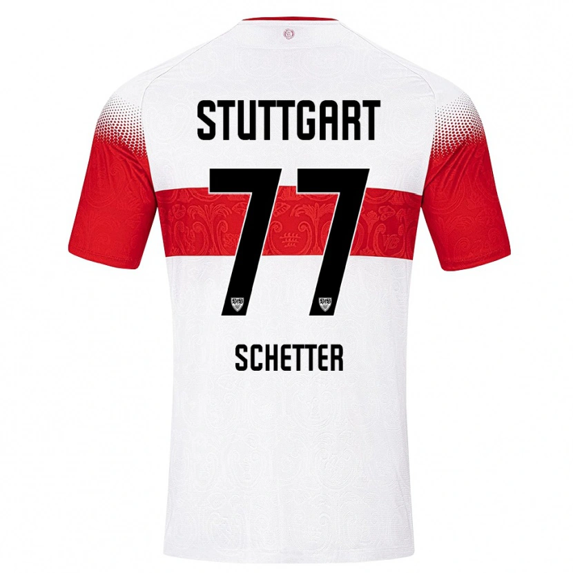 DanxenレディースLeonie Schetter#77ホワイト レッド イエローホームシャツ2026/27ジャージーユニフォーム