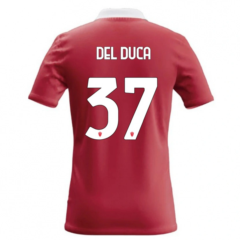 DanxenレディースJacopo Del Duca#37赤 白ホームシャツ2026/27ジャージーユニフォーム