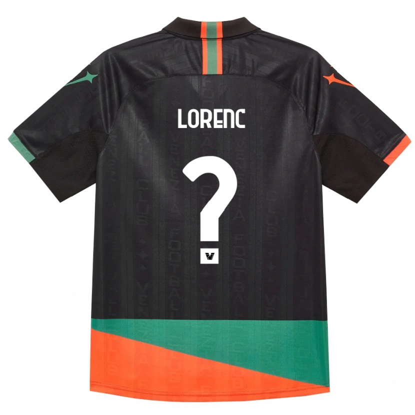 DanxenレディースRiccardo Lorenc#0ブラック オレンジ グリーンホームシャツ2026/27ジャージーユニフォーム