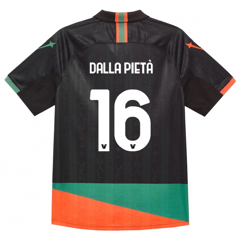 DanxenレディースLeonardo Dalla Pietà#16ブラック オレンジ グリーンホームシャツ2026/27ジャージーユニフォーム