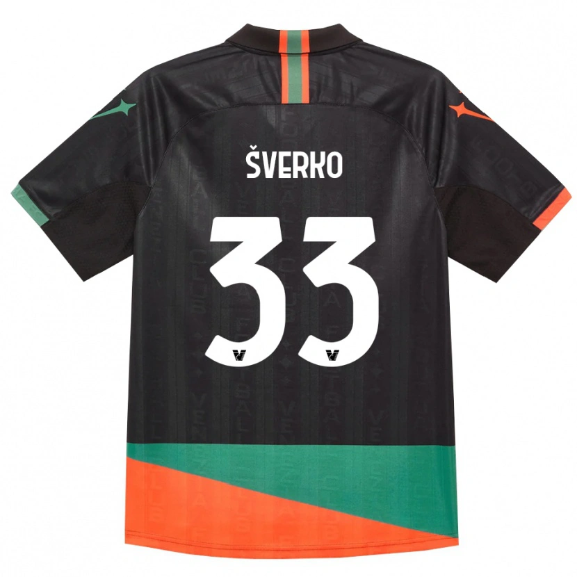 DanxenレディースMarin Šverko#33ブラック オレンジ グリーンホームシャツ2026/27ジャージーユニフォーム