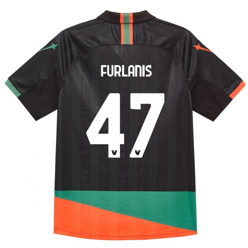 DanxenレディースGiorgia Furlanis#47ブラック オレンジ グリーンホームシャツ2026/27ジャージーユニフォーム