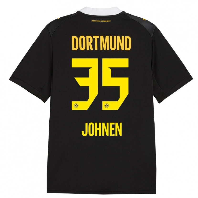 DanxenレディースMarcel Johnen#35ブラック レッド イエローアウェイシャツ2026/27ジャージーユニフォーム