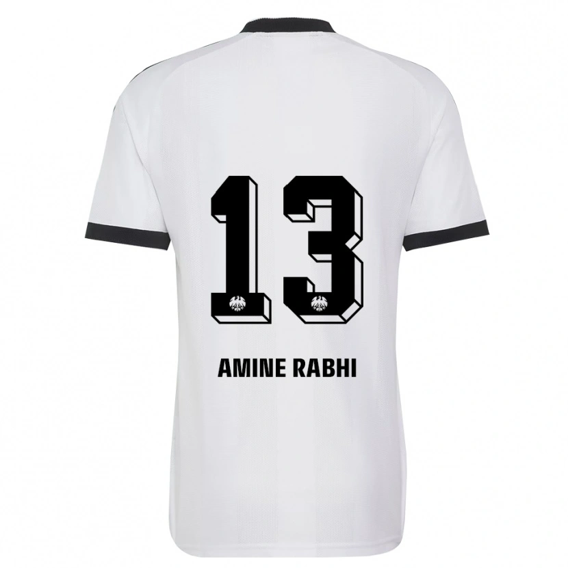 DanxenレディースMohamed Amine Rabhi#13ブラック ホワイトアウェイシャツ2026/27ジャージーユニフォーム
