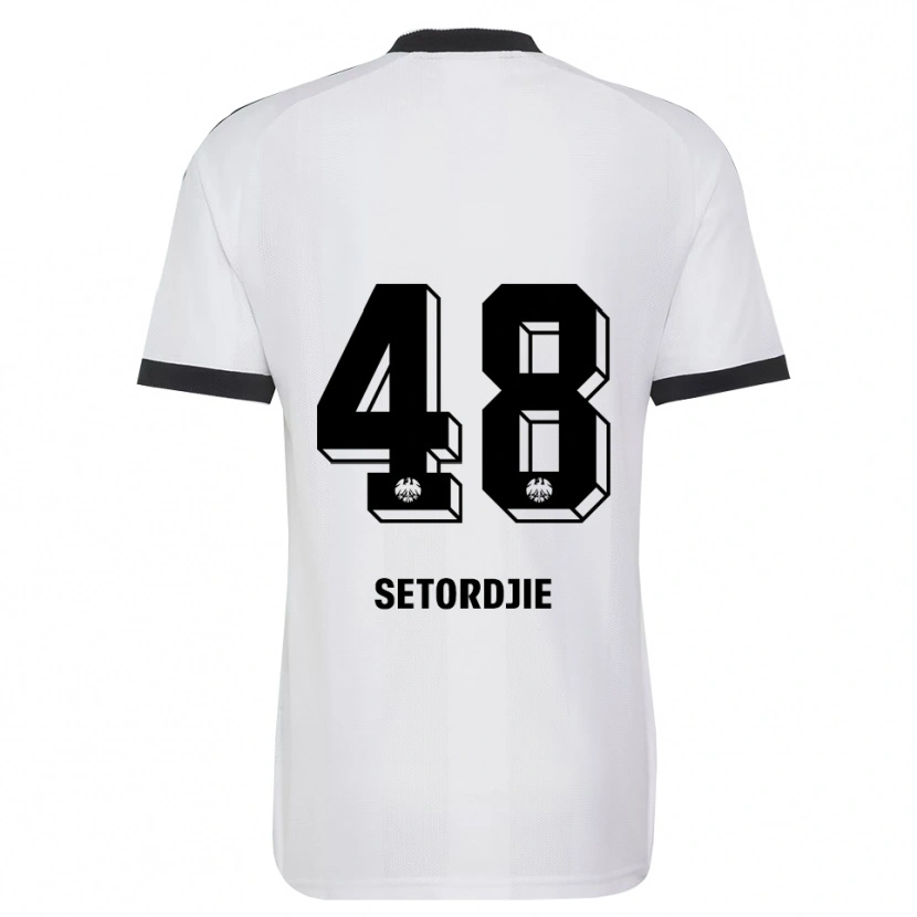 DanxenレディースLawrence Setordjie#48ブラック ホワイトアウェイシャツ2026/27ジャージーユニフォーム