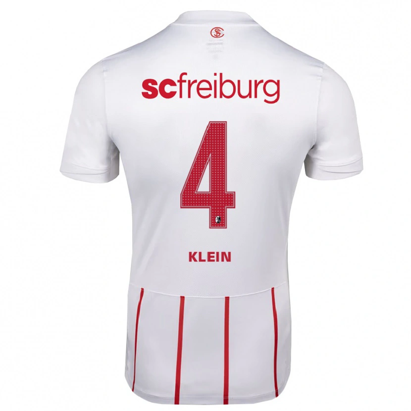 DanxenレディースMarius Klein#4ホワイト レッド イエローアウェイシャツ2026/27ジャージーユニフォーム