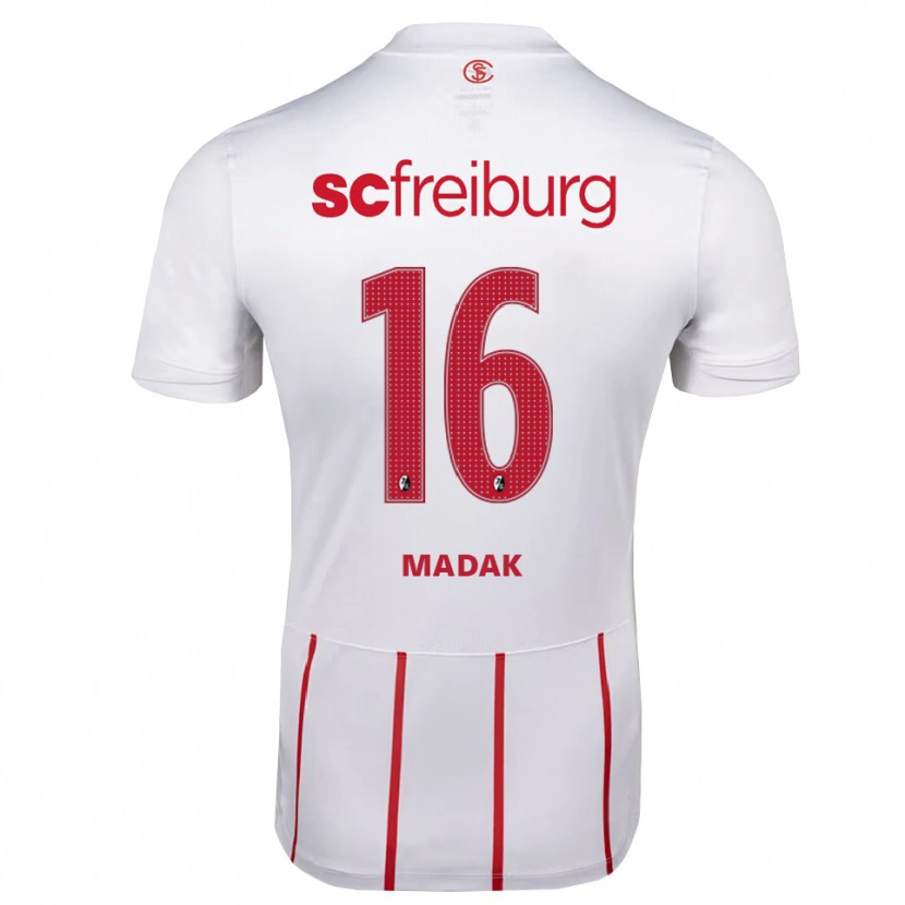 DanxenレディースMahir Madak#16ホワイト レッド イエローアウェイシャツ2026/27ジャージーユニフォーム