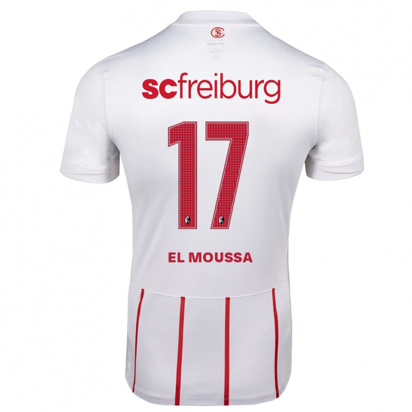 DanxenレディースBarack El Moussa#17ホワイト レッド イエローアウェイシャツ2026/27ジャージーユニフォーム