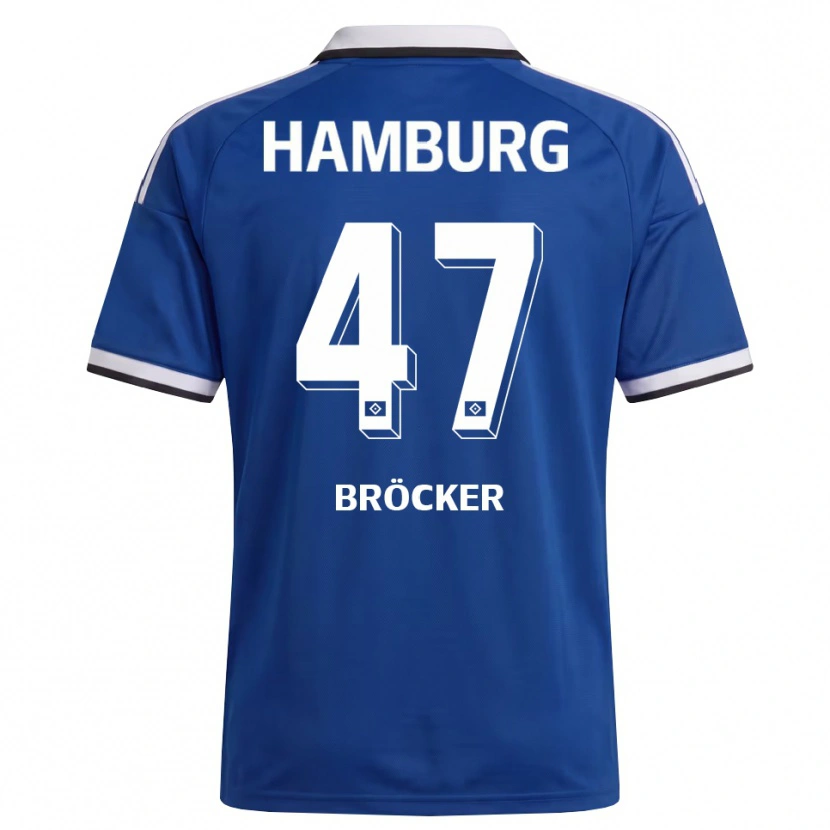 DanxenレディースMads Bröcker#47ホワイト ブルーアウェイシャツ2026/27ジャージーユニフォーム