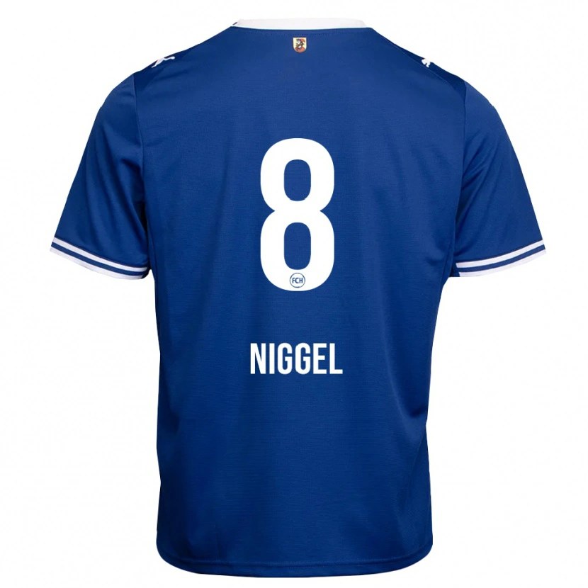 DanxenレディースHenrik Niggel#8ロイヤルブルー ホワイトアウェイシャツ2026/27ジャージーユニフォーム