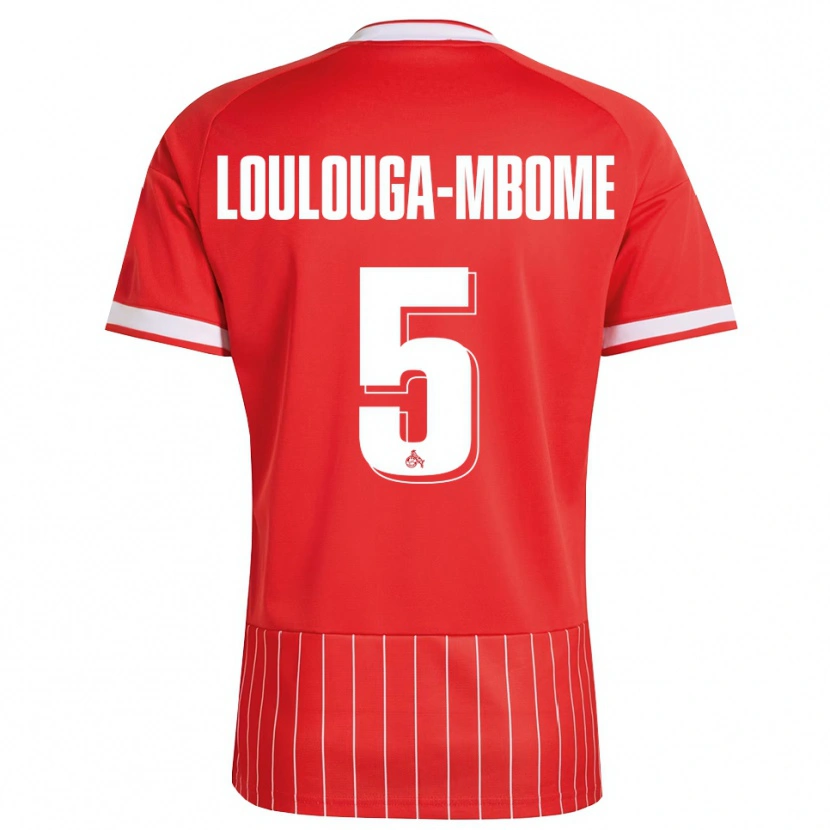 DanxenレディースPascal Loulouga-Mbome#5レッド ホワイト グリーンアウェイシャツ2026/27ジャージーユニフォーム