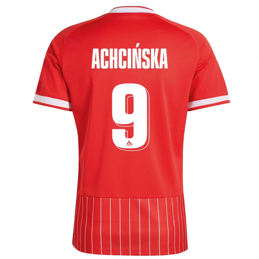 DanxenレディースAdriana Achcińska#9レッド ホワイト グリーンアウェイシャツ2026/27ジャージーユニフォーム