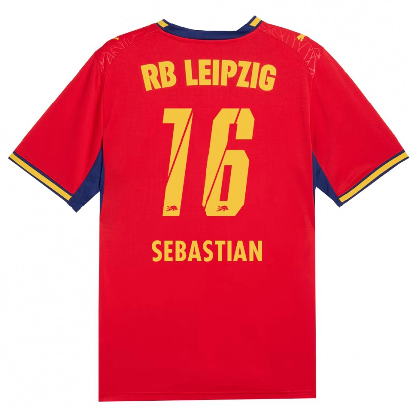 DanxenレディースJordy Sebastian#16レッド イエロー ロイヤルブルーアウェイシャツ2026/27ジャージーユニフォーム