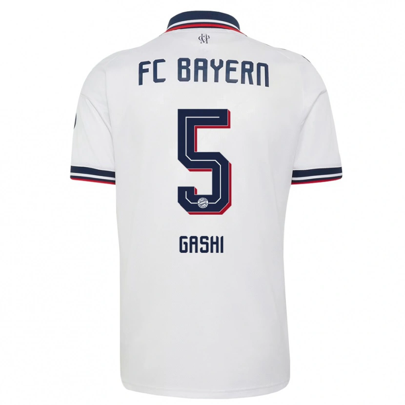 DanxenレディースAfrim Gashi#5ホワイト グレー レッドアウェイシャツ2026/27ジャージーユニフォーム