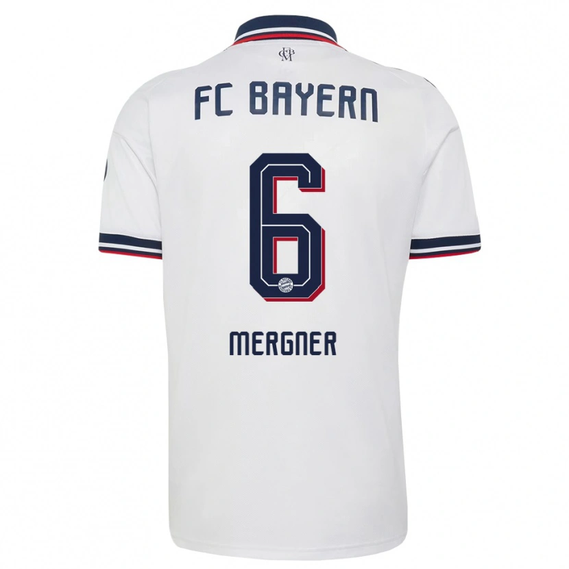 DanxenレディースMax Mergner#6ホワイト グレー レッドアウェイシャツ2026/27ジャージーユニフォーム