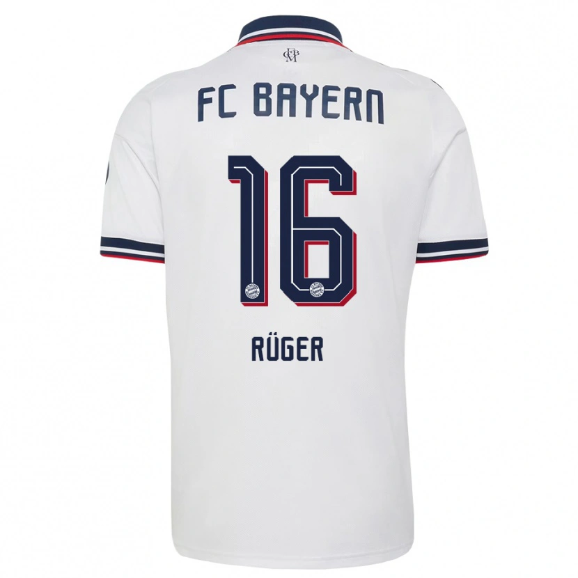 Danxenレディースクルト・ルガー#16ホワイト グレー レッドアウェイシャツ2026/27ジャージーユニフォーム