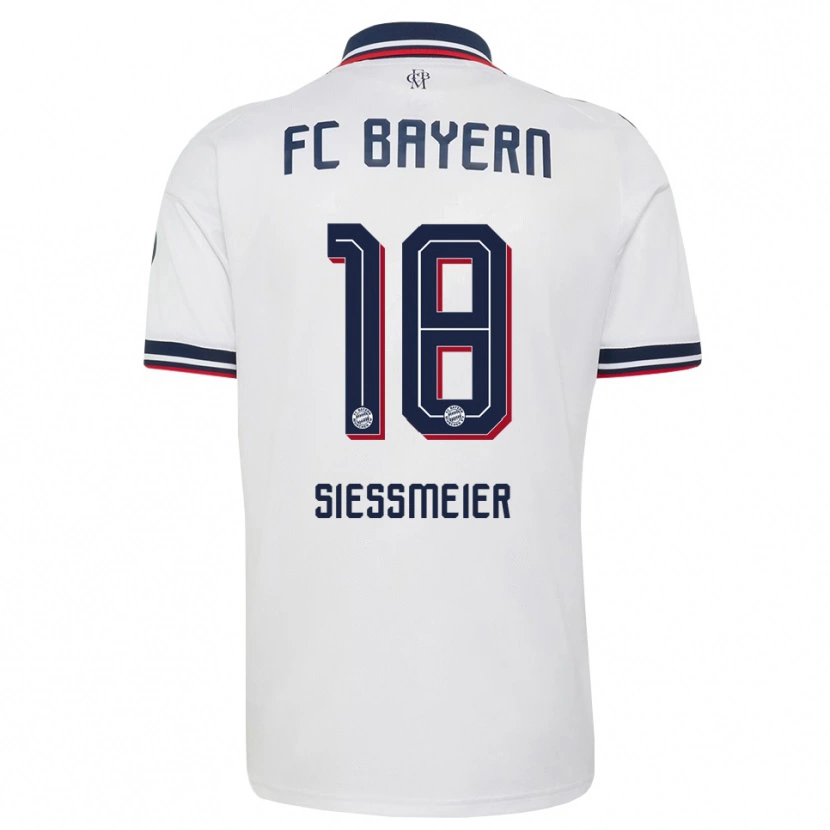DanxenレディースMaximilian Sießmeier#18ホワイト グレー レッドアウェイシャツ2026/27ジャージーユニフォーム