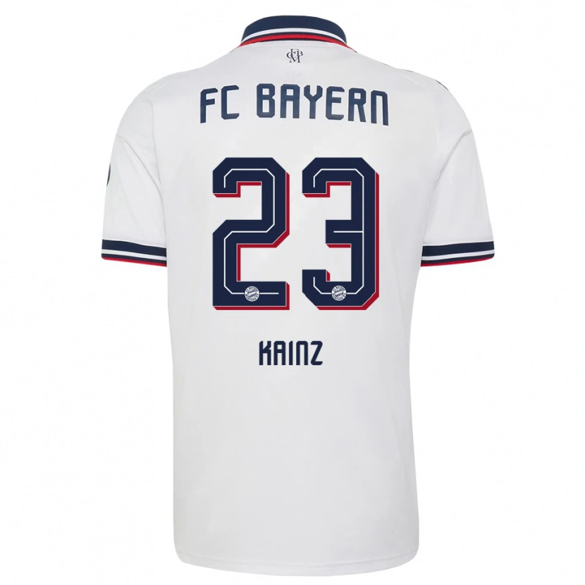 DanxenレディースManuel Kainz#23ホワイト グレー レッドアウェイシャツ2026/27ジャージーユニフォーム