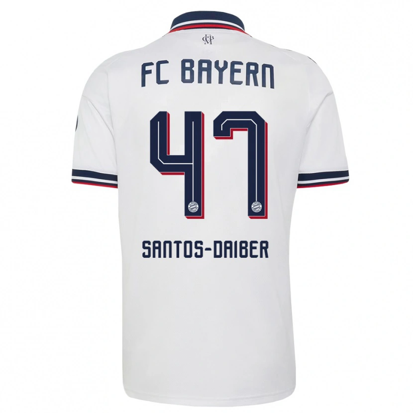 DanxenレディースDavid Santos Daiber#47ホワイト グレー レッドアウェイシャツ2026/27ジャージーユニフォーム