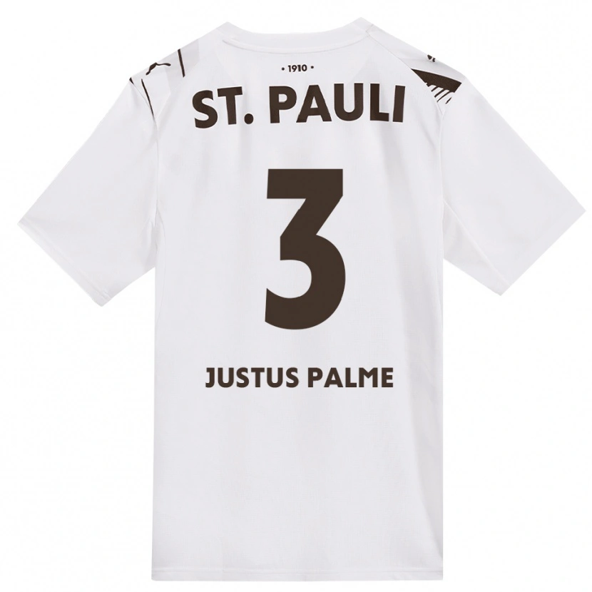 DanxenレディースJohannes Justus Palme#3カフェ ホワイト レッドアウェイシャツ2026/27ジャージーユニフォーム