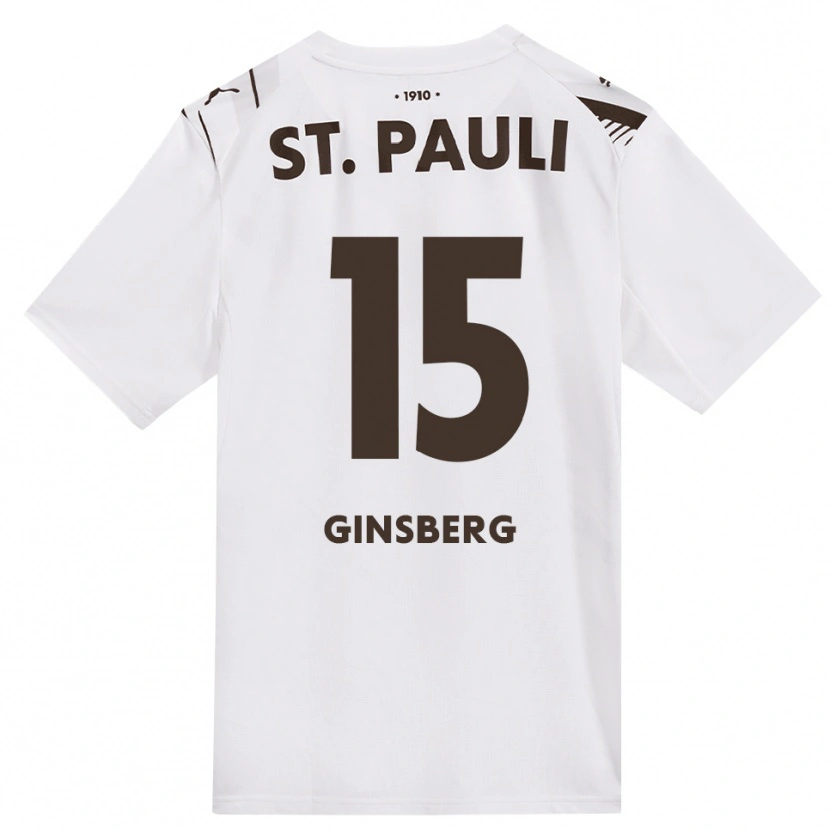DanxenレディースPauline Ginsberg#15カフェ ホワイト レッドアウェイシャツ2026/27ジャージーユニフォーム