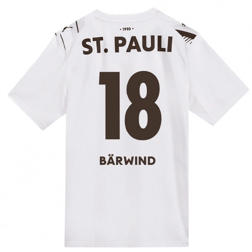 DanxenレディースJonas Bärwind#18カフェ ホワイト レッドアウェイシャツ2026/27ジャージーユニフォーム