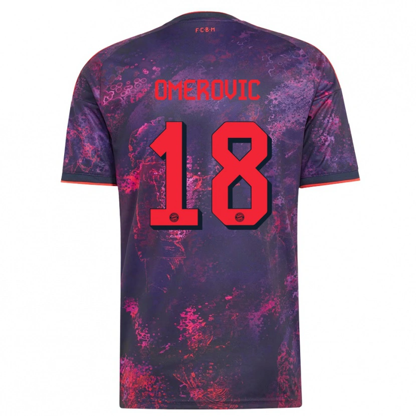 DanxenレディースAmar Omerovic#18パープル レッドサードユニフォームシャツ2026/27ジャージーユニフォーム