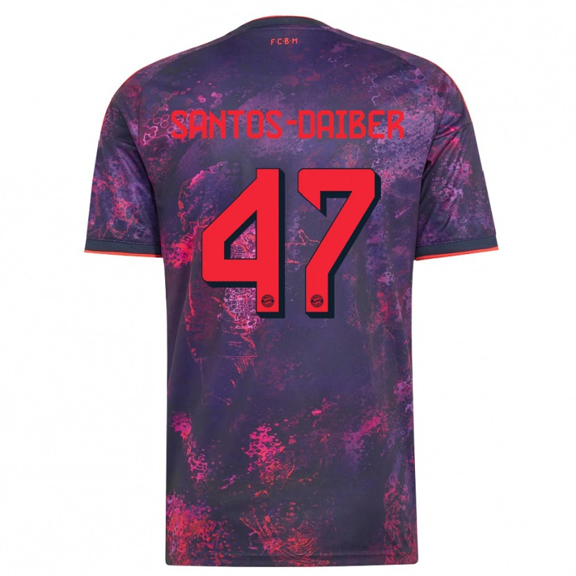 DanxenレディースDavid Santos Daiber#47パープル レッドサードユニフォームシャツ2026/27ジャージーユニフォーム