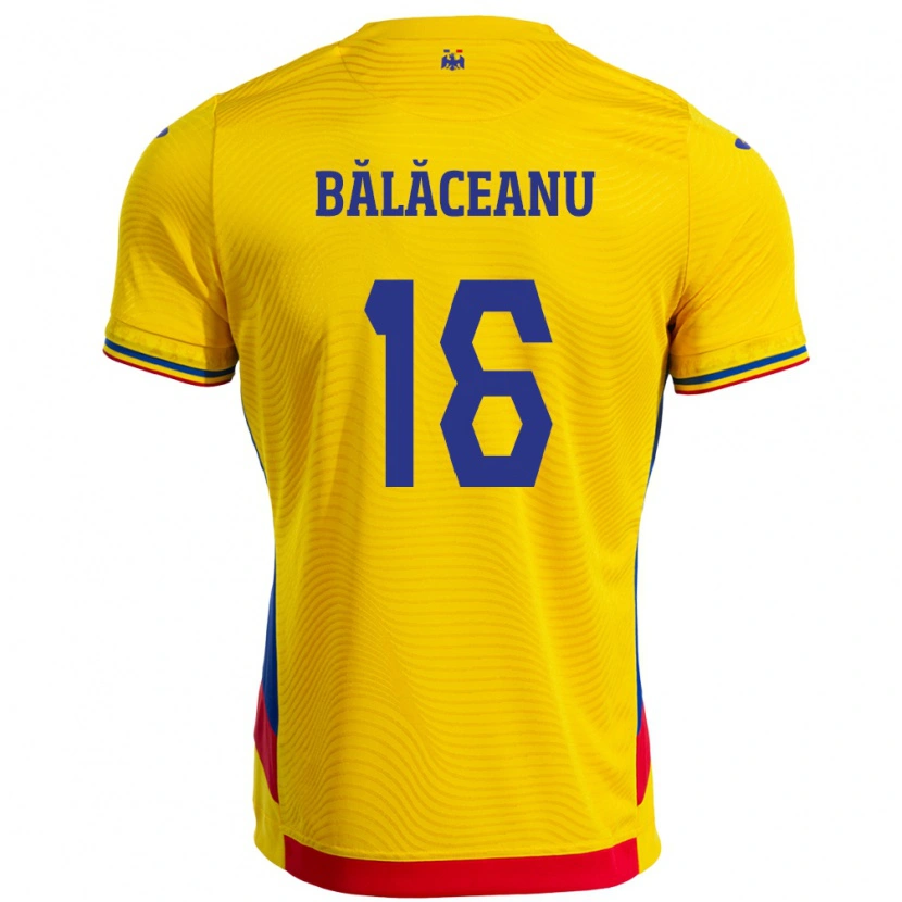 DanxenキッズルーマニアIoana Bălăceanu#16イエローホームシャツ24-26ジャージーユニフォーム