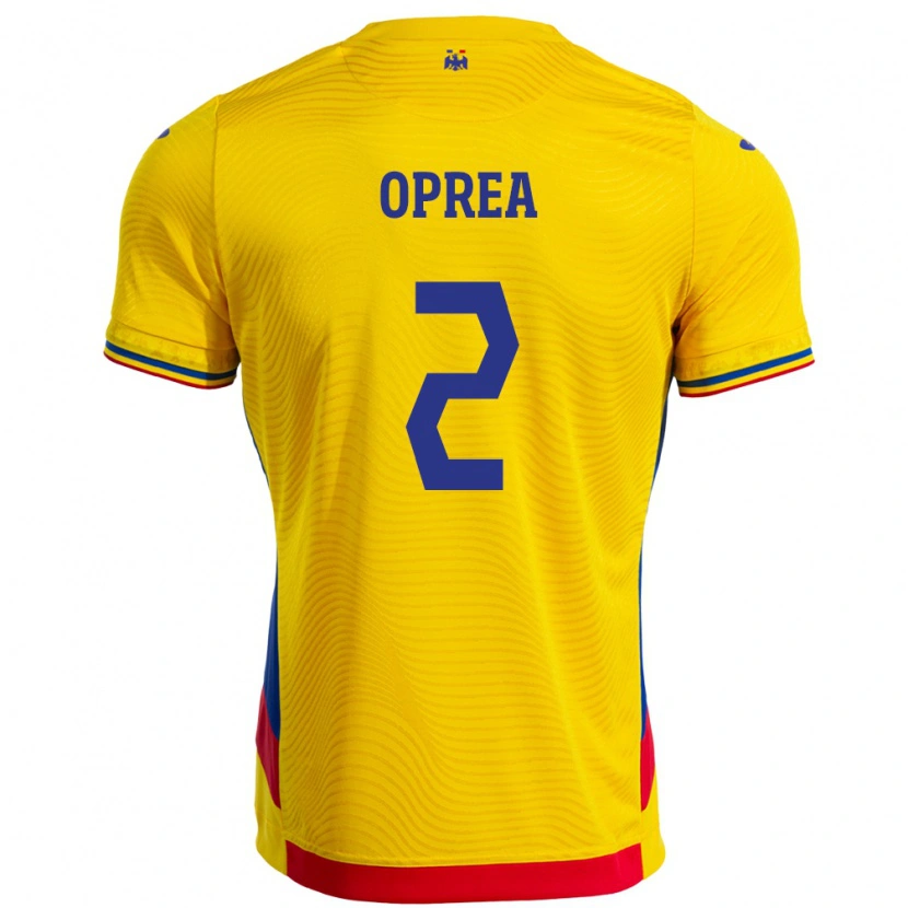DanxenキッズルーマニアOlivia Oprea#2イエローホームシャツ24-26ジャージーユニフォーム