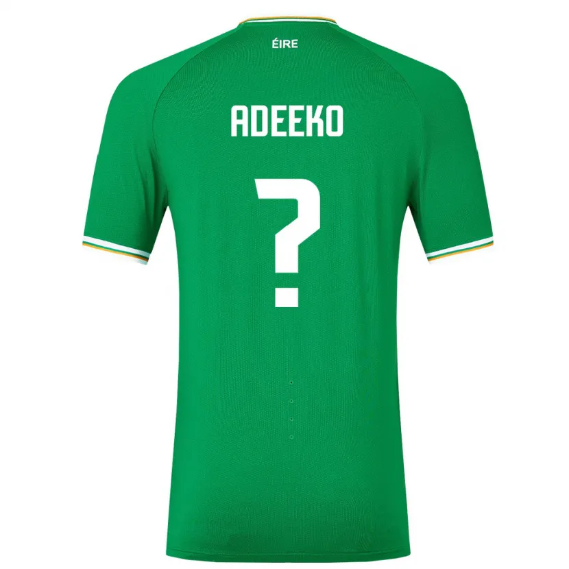 Danxenキッズアイルランド島Baba Adeeko#0緑ホームシャツ24-26ジャージーユニフォーム