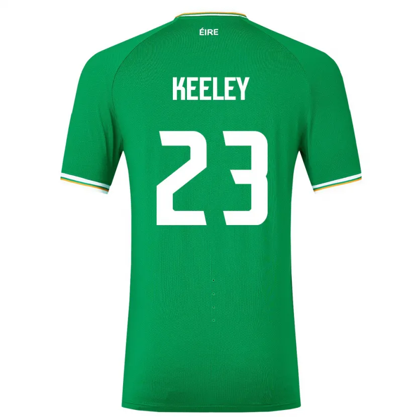 Danxenキッズアイルランド島Josh Keeley#23緑ホームシャツ24-26ジャージーユニフォーム