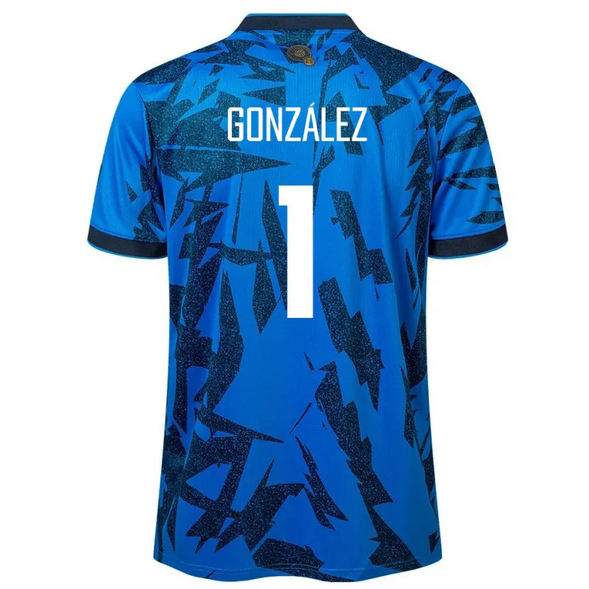 Danxenキッズエルサルバドルマリオ・ゴンサレス#1青ホームシャツ24-26ジャージーユニフォーム