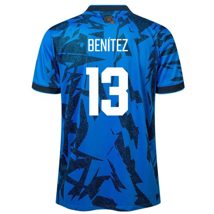 DanxenキッズエルサルバドルTereso Benítez#13青ホームシャツ24-26ジャージーユニフォーム