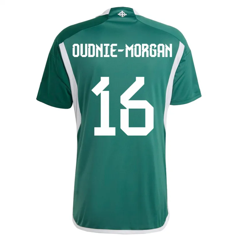 Danxenキッズ北アイルランドRio Oudnie-Morgan#16緑ホームシャツ24-26ジャージーユニフォーム